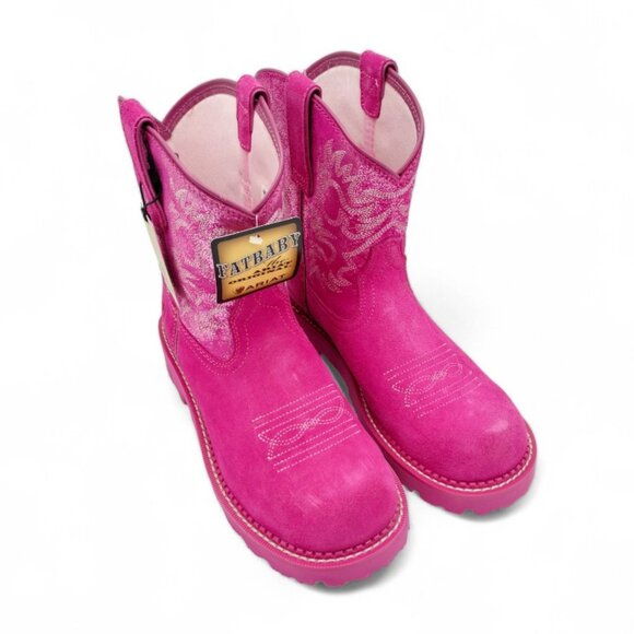 Ariat Fatbaby Women's Size 9 B Medium Hottest Pink Metallic Western Boot - Picture 7 of 15